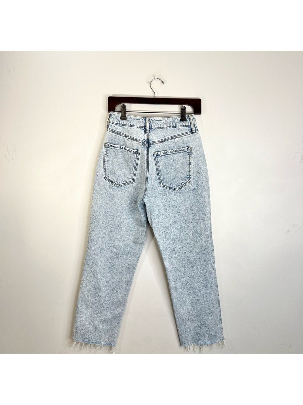 Dynamite Gisle acid wash organic cotton blend high rise straight leg jeans 27 - Picture 4 of 12